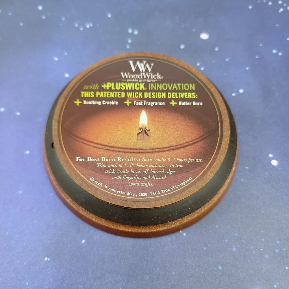WoodWick Trilogy Vanilla Sea Salt Palm Leaf Sand Driftwood 9.7 Oz Jar Candle New